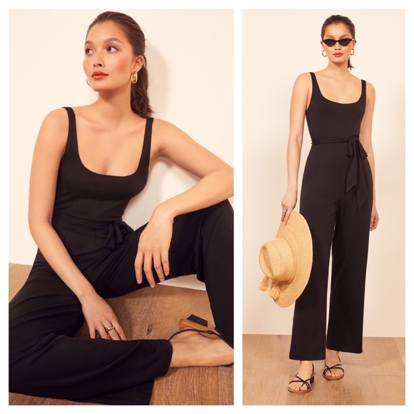 Reformation Pants - REFORMATION June black lounge casual jumpsuit